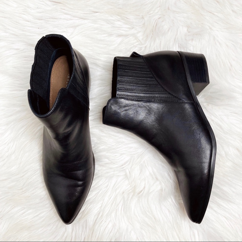 HALOGEN Skylar Leather Pointy Toe Chelsea Bootie - Picture 11 of 11